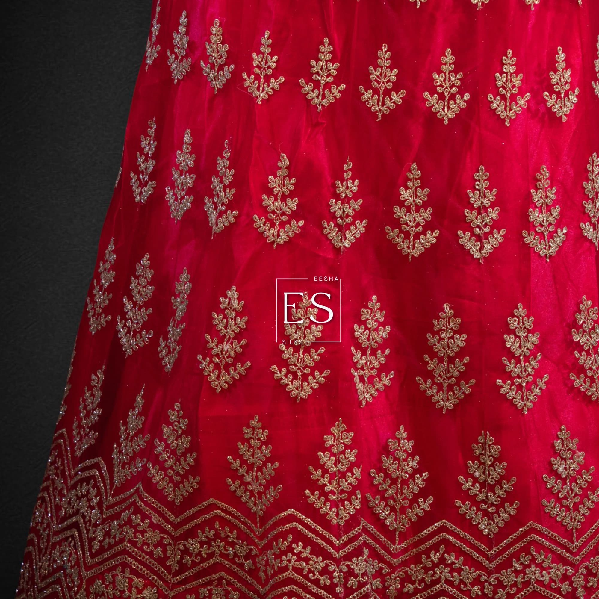 Hot Pink Embroidered Lehenga - View 3